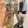 20 Sheets Lion Wolf Full Arm Temporary Tattoos For Women Men Thigh, Chicano Animals Sleeve Tattoos For Adults, Temp Halloween Waterproof Long Lasting Fake Tattoo Stickers Zeus God Skull Ship Flowers view 3