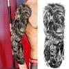 20 Sheets Lion Family Zeus God Full Arm Temporary Tattoos For Men Women Thigh, Warrior Sleeve Tattoos For Adults, Long Lasting Black Temp Bulk Halloween Waterproof Fake Tattoo Sticker Wolf Poseidon view 4