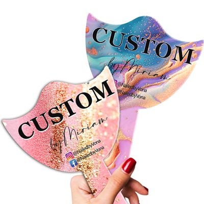 XFYSDIY Custom Eyelash Photo Prop, Personalised Acrylic Lash Mirror Handheld Mirror for Social Media Prop, Custom Esthetician Gifts for Lash Techs Lash Studio Decor