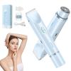 Comfort 2 in 1 Electric Lady Shaver, Velvissa Hair Trimmer, Dual Head Shaver Women, Bikini Trimmer for Women, Electric Razor for Womens Legs, IPX7 Waterproof Wet & Dry Use Body Hair Trimmer (Blue) view 1