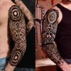 20 Sheets Maori Totem Full Arm Temporary Tattoos For Men Women Thigh, Warrior Dragon Sleeve Tattoos For Adults, Long Lasting Black Temp Bulk Halloween Waterproof Fake Tattoo Stickers Barbed Wire Wolf view 4