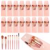 16 Sets Travel Makeup Brush Set Synthetic Fiber Face Foundation Make up Brushes Bridesmaid Gift with Travel Makeup Bag for Wedding Bridal Shower Favors Bachelorette Party Gift (pink) view 1