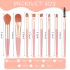 16 Sets Travel Makeup Brush Set Synthetic Fiber Face Foundation Make up Brushes Bridesmaid Gift with Travel Makeup Bag for Wedding Bridal Shower Favors Bachelorette Party Gift (pink) view 2