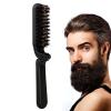 Beard Brush Folding - Beard Comb, Pocket Hair Brush | Anti Static Foldable Boar Bristle Comb For Men, Folding Hair Styling Brush For Mustache Detangling Grooming, Travel Beard Care Accessory view 1