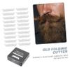 CALLARON 1set Razor Single Shaver Face Barber Shaving Men Hair Simple Straight Razor Razors Facial Tools Old Folding Cutter Stainless Steel Silver 100pcs view 3