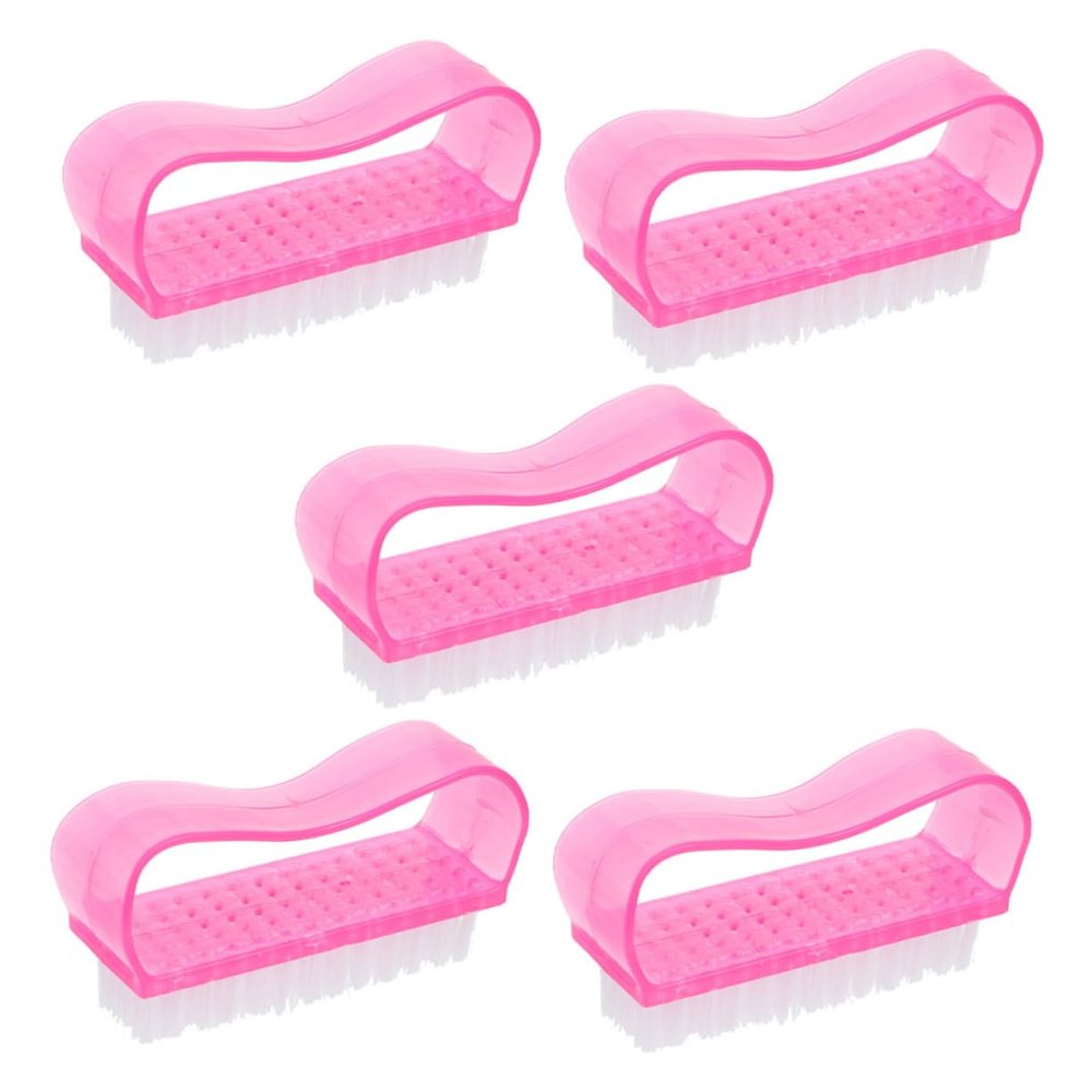 CALLARON 5pcs Fine Bristle Manicure Brush for Nail Art Dust Cleaner Nail Art Tools Soft Hand Brush for Cleaning
