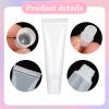 10 Pcs Refillable Travel Toothpaste Tube Empty Lip Gloss Tubes 10ml Clear Lip Balm Containers Refillable Empty Tubes Bottles Balm for Sample Shampoo Makeup Facial Cleanser Lips Gloss view 2