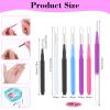 100Pcs Micro Eyebrow Brush with Cap Multifunctional Brow Lamination Tools Portable Mini Spoolies for Eyelash and Eyebrow Extensions Tool(5 Color) view 2