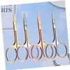 IWOWHERO Men's Grooming Kit 4pcs Stainless Steel Beard Scissors Mustache Trimmer Precision Shears Random view 4