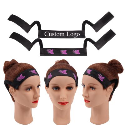 Nunify 10-50pcs Custom Logo Melting Lace Wig Band with Ear Hanger for Edge Lace Frontal Melt, Adjustable Earless Hair Band Headband Edge Slayer for Frontal Wigs Baby Hair (3.0cm, 20pcs)