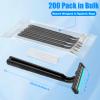 MAGDIY Disposable Razors Bulk for Men 200 Pack, Homeless Supplies Bulk, Twin Blade Mens Safety Travel Supply Shaving Razor, Face Beard Body Shavers for Hotel Camping Bathing (Black) view 2