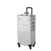 4-in-1 Draw-bar Style Interchangeable Aluminum Rolling Makeup Case (Silver) view 1