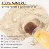 2PCS Mineral Powder Sunscreen Setting Makeup - SPF 35 Brush On Sunscreen for Face & Scalp & Hair, Natural Matte Loose Finishing Powder, Oil Control Lightweight Breathable (#02 Translucent) view 3