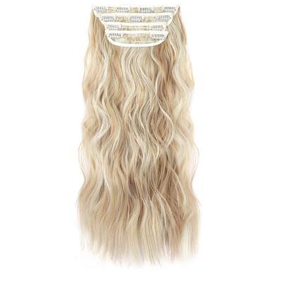 WUODHTW Hair Extensions 4PCS Clip in Hair Extensions 19.6" Long Curly Wavy Invisible Lace Weft Natural Soft Hairpieces