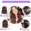 WUODHTW Hair Extensions 4PCS Clip in Hair Extensions 19.6" Long Curly Wavy Invisible Lace Weft Natural Soft Hairpieces view 3