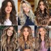 WUODHTW Hair Extensions 4PCS Clip in Hair Extensions 19.6" Long Curly Wavy Invisible Lace Weft Natural Soft Hairpieces view 4