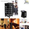 6-Drawer Rolling Salon Storage Cart, Mobile Hairdressing Trolley with Wheels, Black view 2
