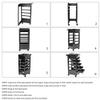 6-Drawer Rolling Salon Storage Cart, Mobile Hairdressing Trolley with Wheels, Black view 4