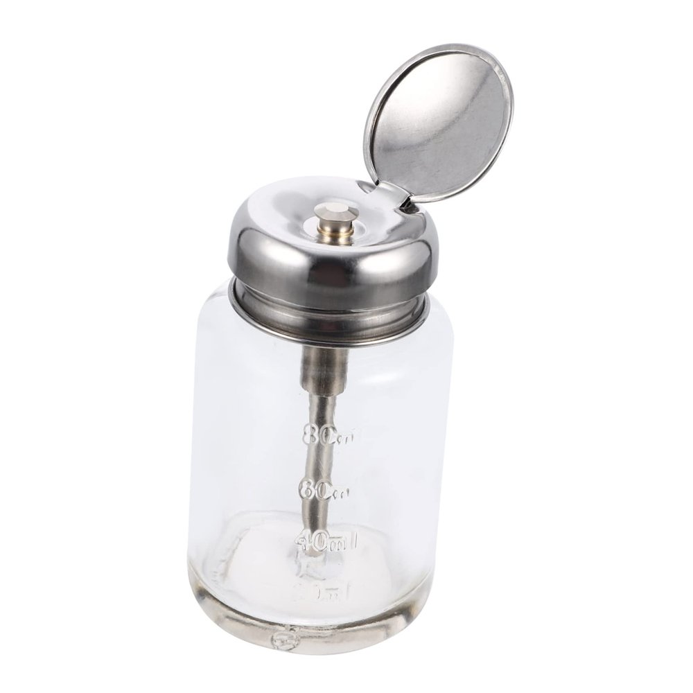 100ml Glass Pump Dispenser Bottle for Liquid Makeup Pads
