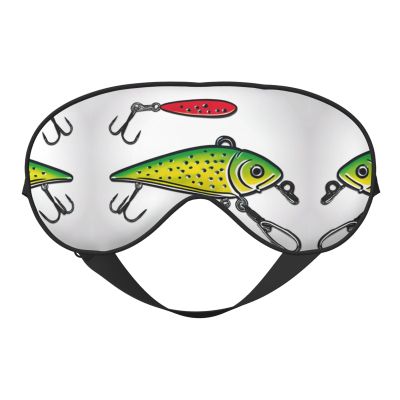 Fishing Lure04 Print Sleep Mask Silk-Like Eye Mask Sleeping Eye Mask for Women Men for Travel Sleep Relaxation