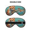 Abstract Wild Animal Hunting Fish Print Sleep Mask Silk-Like Eye Mask Sleeping Eye Mask for Women Men for Travel Sleep Relaxation view 2