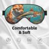 Abstract Wild Animal Hunting Fish Print Sleep Mask Silk-Like Eye Mask Sleeping Eye Mask for Women Men for Travel Sleep Relaxation view 3
