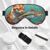 Abstract Wild Animal Hunting Fish Print Sleep Mask Silk-Like Eye Mask Sleeping Eye Mask for Women Men for Travel Sleep Relaxation view 4