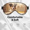 Cute Dog Bone Bowl Woof Footprint Print Sleep Mask Silk-Like Eye Mask Sleeping Eye Mask for Women Men for Travel Sleep Relaxation view 3