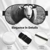 Cute Sheep Lamb Print Sleep Mask Silk-Like Eye Mask Sleeping Eye Mask for Women Men for Travel Sleep Relaxation view 4