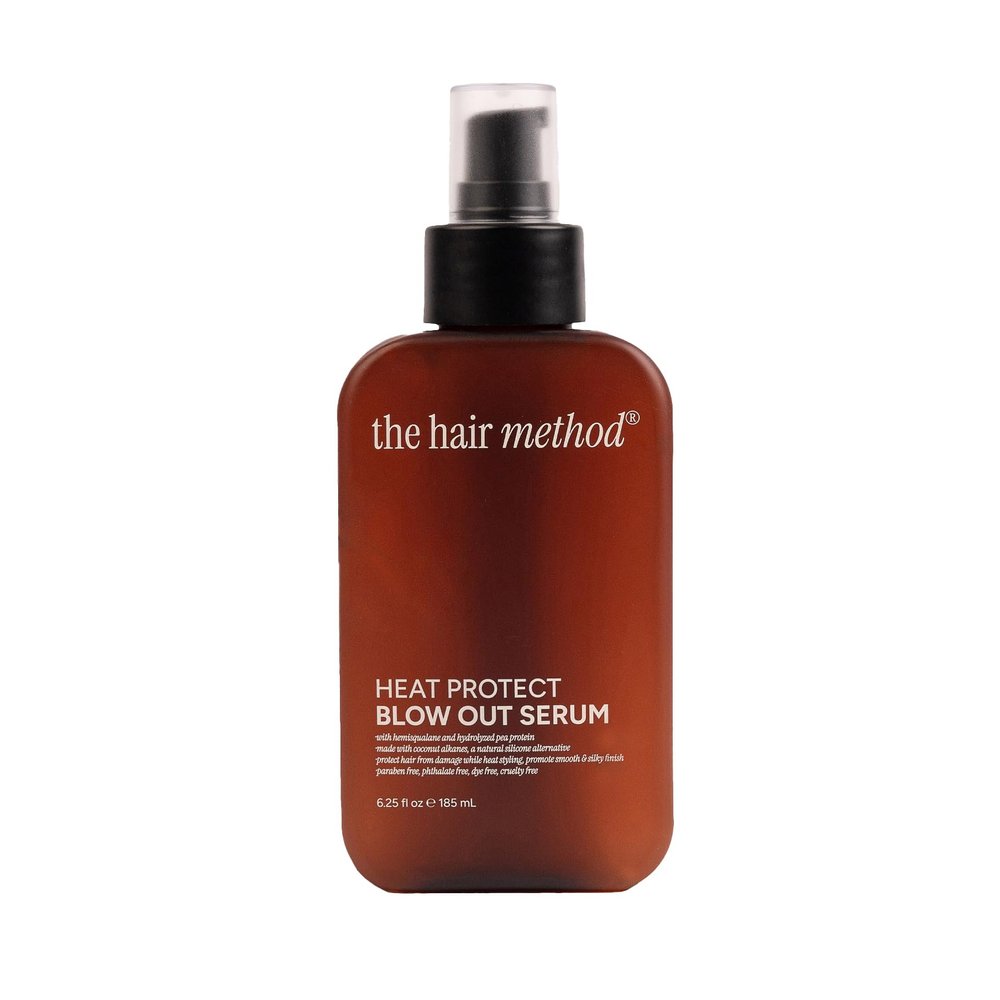Heat Protect Blow Out Serum  Lightweight Protection Against Heat Damage with Hemisqualane, Pea Protein & Coconut Alkanes  Silicone-Free, Paraben-Free, Frizz-Free, Vegan, All Hair Types  6.25 fl oz