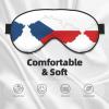 The Czech Republic Flag Map Print Sleep Mask Silk-Like Eye Mask Sleeping Eye Mask for Women Men for Travel Sleep Relaxation view 3