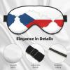 The Czech Republic Flag Map Print Sleep Mask Silk-Like Eye Mask Sleeping Eye Mask for Women Men for Travel Sleep Relaxation view 4