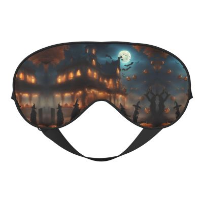 HDSKFNS Halloween Carnival Party Print Sleep Mask Silk-Like Eye Mask Sleeping Eye Mask For Women Men For Travel Sleep Relaxation