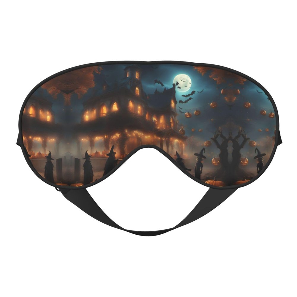 HDSKFNS Halloween Carnival Party Print Sleep Mask Silk-Like Eye Mask Sleeping Eye Mask For Women Men For Travel Sleep Relaxation