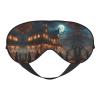 HDSKFNS Halloween Carnival Party Print Sleep Mask Silk-Like Eye Mask Sleeping Eye Mask For Women Men For Travel Sleep Relaxation view 1