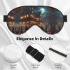 HDSKFNS Halloween Carnival Party Print Sleep Mask Silk-Like Eye Mask Sleeping Eye Mask For Women Men For Travel Sleep Relaxation view 4