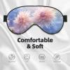 3 Colorful Flowers1 Print Sleep Mask Silk-Like Eye Mask Sleeping Eye Mask for Women Men for Travel Sleep Relaxation view 3