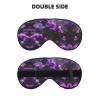 Blooming Purple Blossoms Print Sleep Mask Silk-Like Eye Mask Sleeping Eye Mask for Women Men for Travel Sleep Relaxation view 2