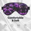 Blooming Purple Blossoms Print Sleep Mask Silk-Like Eye Mask Sleeping Eye Mask for Women Men for Travel Sleep Relaxation view 3