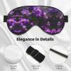 Blooming Purple Blossoms Print Sleep Mask Silk-Like Eye Mask Sleeping Eye Mask for Women Men for Travel Sleep Relaxation view 4