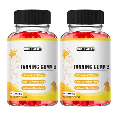 Tanning Gummies, Tanning Supplement For Women, Tanning Gummies For Adults & Men - 120 Gummies (Pack 2)