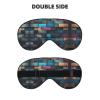 Colorful Painted Wood Print Sleep Mask Silk-Like Eye Mask Sleeping Eye Mask for Women Men for Travel Sleep Relaxation view 2