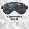 Colorful Painted Wood Print Sleep Mask Silk-Like Eye Mask Sleeping Eye Mask for Women Men for Travel Sleep Relaxation view 3
