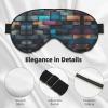 Colorful Painted Wood Print Sleep Mask Silk-Like Eye Mask Sleeping Eye Mask for Women Men for Travel Sleep Relaxation view 4