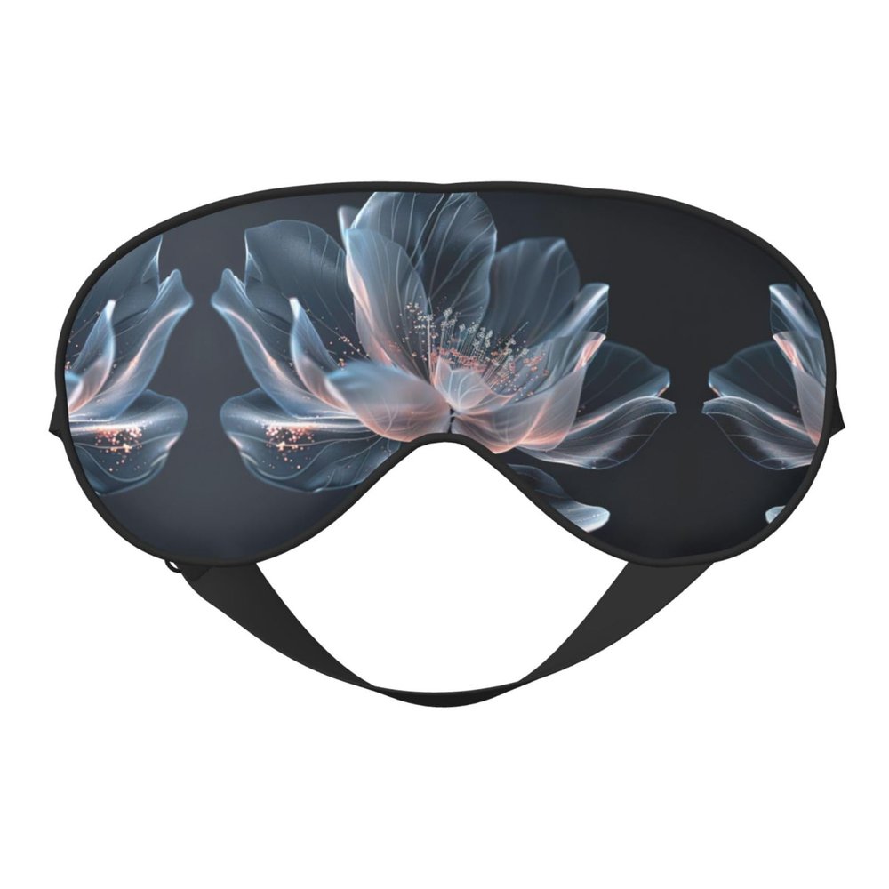 3D Flower Print Sleep Mask Silk-Like Eye Mask Sleeping Eye Mask for Women Men for Travel Sleep Relaxation