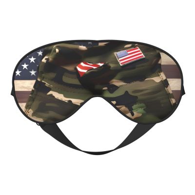 Camo American Flags Print Sleep Mask Silk-Like Eye Mask Sleeping Eye Mask for Women Men for Travel Sleep Relaxation