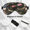 Camo American Flags Print Sleep Mask Silk-Like Eye Mask Sleeping Eye Mask for Women Men for Travel Sleep Relaxation view 4