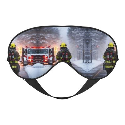 HDSKFNS Firefighter Fireman Flame Print Sleep Mask Silk-Like Eye Mask Sleeping Eye Mask For Women Men For Travel Sleep Relaxation