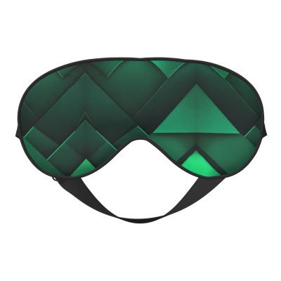 Black and Gold Geometric Print Sleep Mask Silk-Like Eye Mask Sleeping Eye Mask for Women Men for Travel Sleep Relaxation