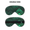 Black and Gold Geometric Print Sleep Mask Silk-Like Eye Mask Sleeping Eye Mask for Women Men for Travel Sleep Relaxation view 2